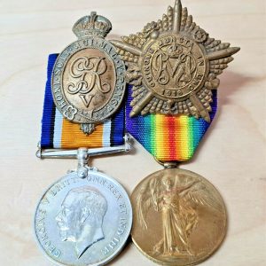 GUARDS MACHINE GUN REGIMENT & HOUSEHOLD BN WW1 WOUNDED MEDALS & BADGE 2799 BELL