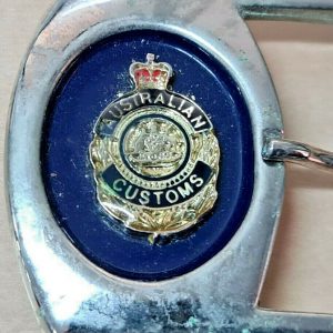 OBSOLETE AUSTRALIAN CUSTOMS UNIFORM BELT BUCKLE 1980'S