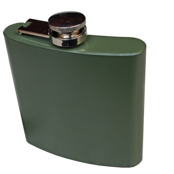 POCKET BOTTLE STAINLESS STEEL OLIVE 6 OZ