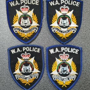 POST WW2 ERA OBSOLETE WESTERN AUSTRALIAN POLICE FORCE UNIFORM PATCHES lot 5