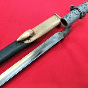 PRE WW1 BRITISH AUSTRALIAN 1876 84 SOCKET BAYONET & SCABBARD MARTINI HENRY RIFLE