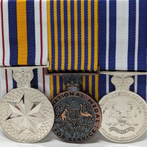 WESTERN AUSTRALIAN POLICE SERVICE MOUNTED MEDAL GROUP MOUNTED TO WEAR