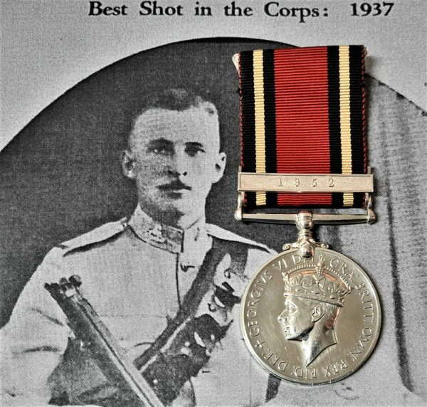 RHODESIAN KINGS CHAMPION SHOT MEDAL 1952 INSPECTOR COOKE BSAP POST WW2