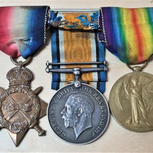 WW1 1914 – 15 STAR MEDAL GROUP 1821 SJT STAGG 7TH BN WEST YORKSHIRE REGT LEEDS