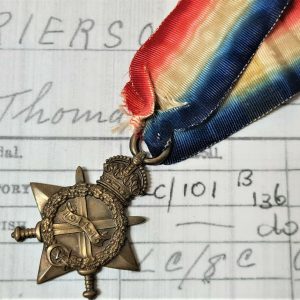 WW1 1914/15 STAR MEDAL 20674 PTE GRIERSON 13TH BN LIVERPOOL REGIMENT LABOUR CORP