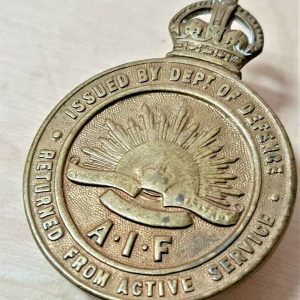 WW1 THE AUSTRALIAN RETURNED FROM ACTIVE SERVICE BADGE MEDAL ANZAC