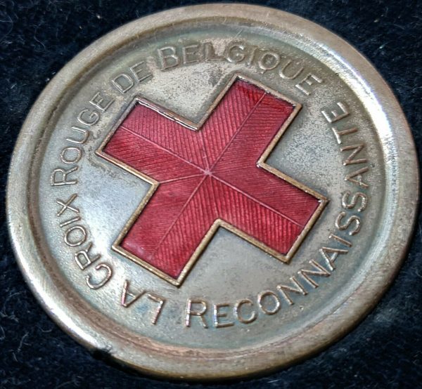 WW1 WW2 ERA BELGIUM RED CROSS SERVICE MEDAL IN CASE ISSUE FONSON