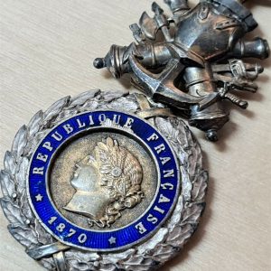 WW1 WW2 ERA FRANCE MILITARY MEDAL MILITAIRE COMBAT AWARD GALLANTRY 3RD REPUBLIC