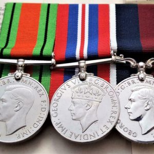 WW2 BRITISH ROYAL AIR FORCE SERVICE & LONG SERVICE MEDALS PILOT OFFICER NICHOLLS