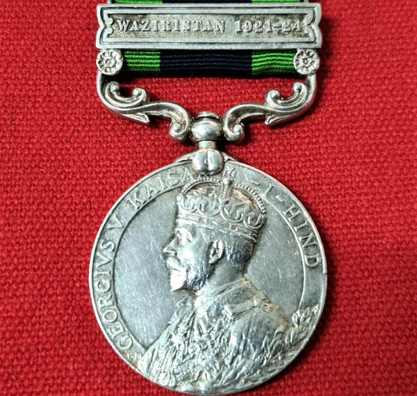 *1/9 GURKHA RIFLES* INDIA GENERAL SERVICE MEDAL 959 THAPA WAZIRISTAN 1921 +WW1