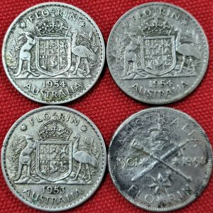 AUSTRALIAN PRE DECIMAL FLORIN COINS