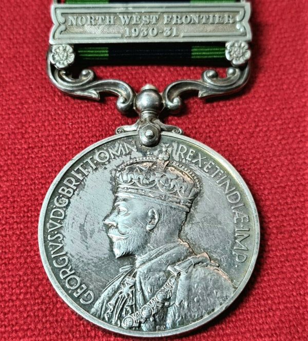 INDIA GENERAL SERVICE MEDAL NW FRONTIER 7111446 RICHMOND ESSEX REGIMENT +WW1