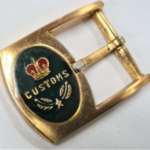 OBSOLETE AUSTRALIAN CUSTOMS UNIFORM BELT BUCKLE 1960'S