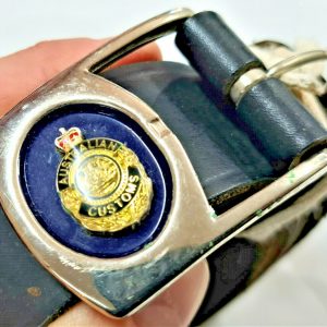 OBSOLETE AUSTRALIAN CUSTOMS UNIFORM BELT & BUCKLE 1980'S