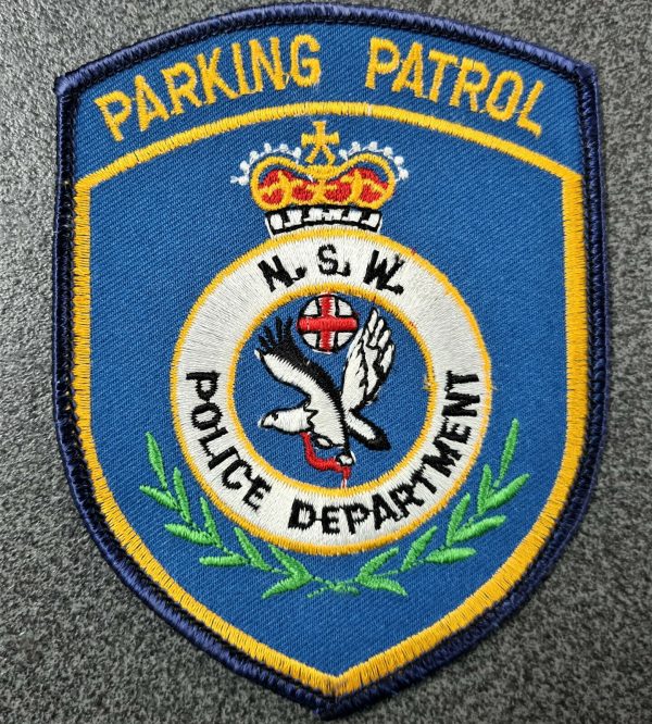 POST WW2 ERA OBSOLETE AUSTRALIAN NSW POLICE FORCE PARKING PATROL UNIFORM PATCH