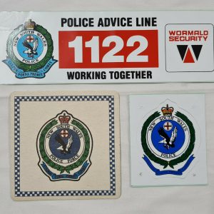 POST WW2 ERA OBSOLETE AUSTRALIAN NSW POLICE FORCE STICKER LOT