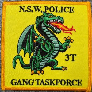 POST WW2 ERA OBSOLETE AUSTRALIAN NSW POLICE GANG TASK FORCE FORCE UNIFORM PATCH