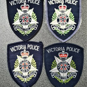 POST WW2 ERA OBSOLETE AUSTRALIAN VICTORIA POLICE FORCE UNIFORM PATCHES