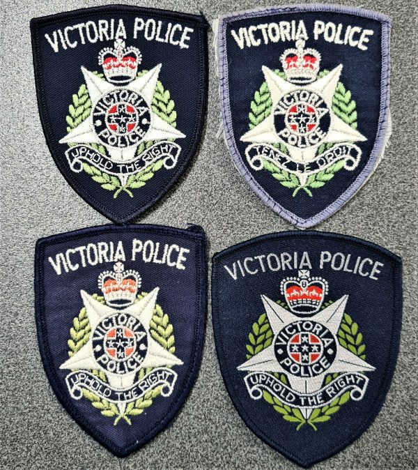 POST WW2 ERA OBSOLETE AUSTRALIAN VICTORIA POLICE FORCE UNIFORM PATCHES