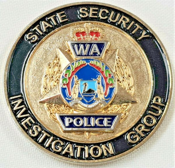 POST WW2 ERA OBSOLETE WESTERN AUSTRALIAN POLICE FORCE SSRG CHALLENGE COIN MEDAL