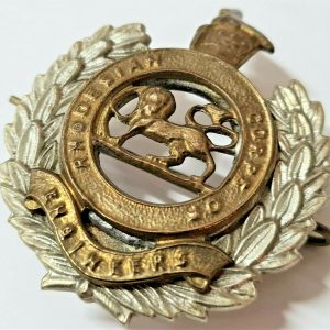 POST WW2 VINTAGE RHODESIAN ARMY ENGINEERS UNIFORM CAP BADGE