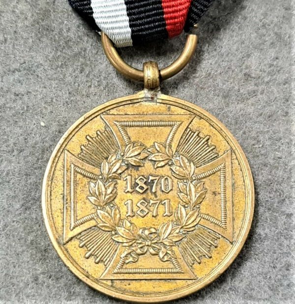PRE WW1 ERA GERMANY FRANCO PRUSSIAN WAR COMBATTANTS MEDAL MADE FROM CANNONS