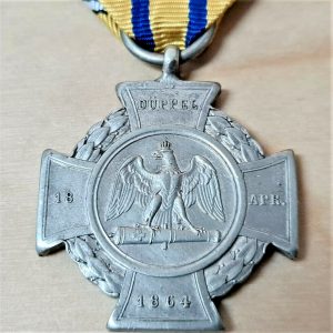 PRE WW1 KINGDOM PRUSSIA DUPPEL CROSS WAR WITH DENMARK MEDAL 1864 GERMANY