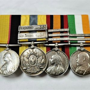 PRE WW1 SUDAN & BOER WAR MEDAL GROUP 4398 TAIT SEAFORTH HIGHLANDERES CRETE MALTA
