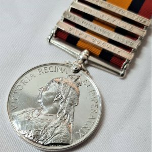 Pre WW1 Queens South Africa Medal Lieutenant A E Balfour 1st Gordon Highlanders