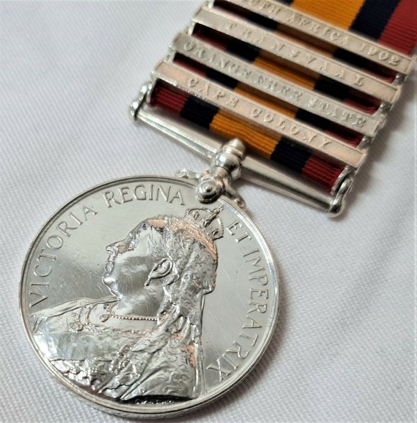 Pre WW1 Queens South Africa Medal Lieutenant A E Balfour 1st Gordon Highlanders