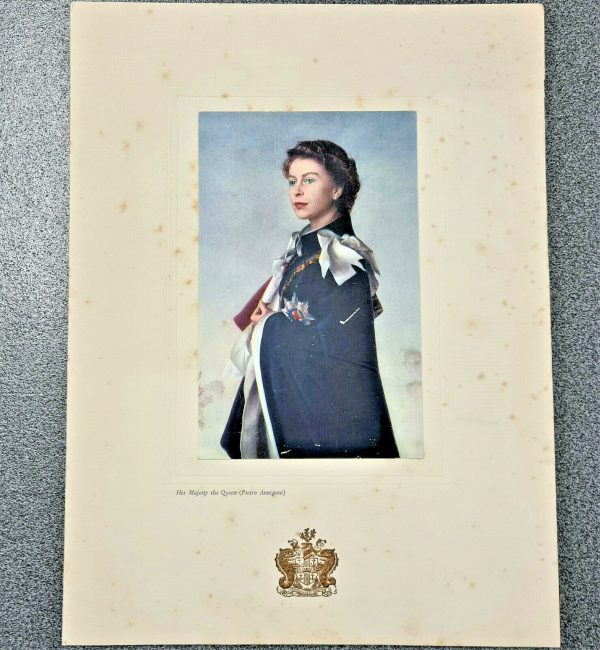 QUEEN ELIZABETH II BIRTHDAY DINNER MENU SS REINA DEL MAR LADY HENDERSON 1960