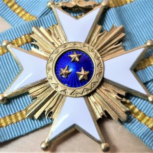 RARE REPUBLIC OF LATVIA NECK ORDER OF THE 3 STARS MEDAL COMMANDER GRADE