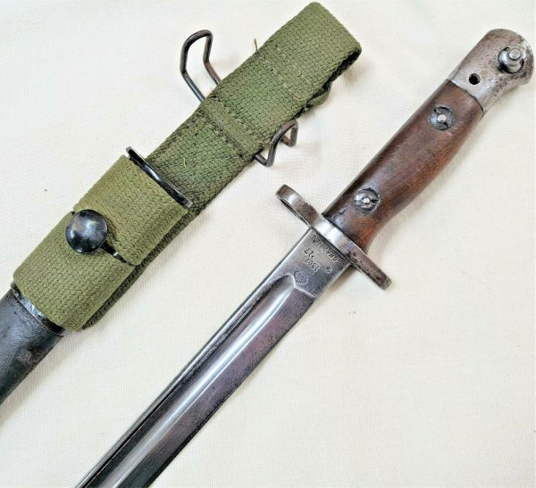 RARE WW1 CHAPMAN MADE 1917* BRITISH 303 RIFLE 1907 BAYONET SCABBARD SWORD ARMY