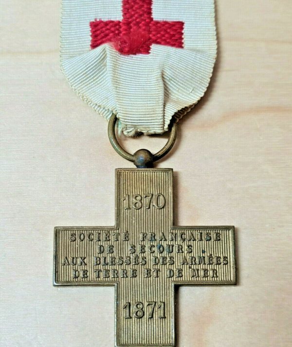 SCARCE PRE WW1 1870-71 FRANCO GERMAN WAR RED CROSS SERVICE MEDAL GENEVA