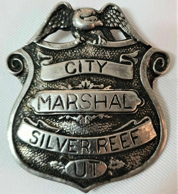 US UTAH SILVER REEF CITY MARSHAL BADGE UNIFORM BADGE