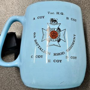 VINTAGE 6TH BATTALION RHODESIAN REGIMENT ARMY COFFEE OR BEER MUG