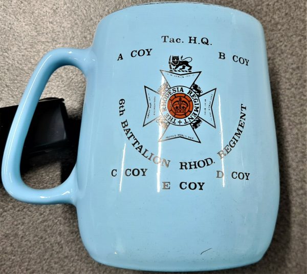 VINTAGE 6TH BATTALION RHODESIAN REGIMENT ARMY COFFEE OR BEER MUG