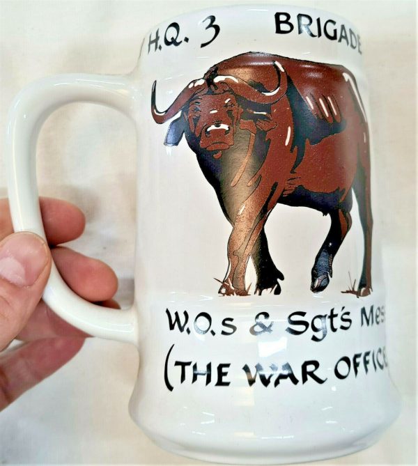 VINTAGE RHODESIAN ARMY 3rd BRIGADE 13TH YEAR INDEPENDENCE BEER MUG