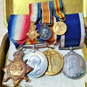 WW1 U-BOAT ATTACK ROYAL NAVY KILLED IN ACTION MEDALS 75516 J PALMER HMS VERNON