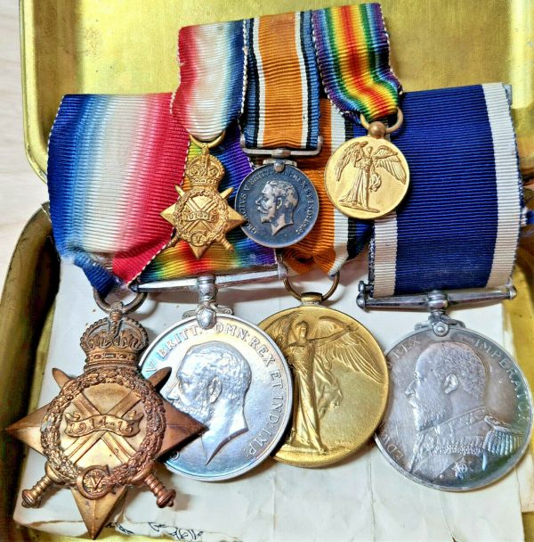 WW1 U-BOAT ATTACK ROYAL NAVY KILLED IN ACTION MEDALS 75516 J PALMER HMS VERNON