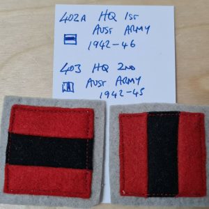 WW2 ERA AUSTRALIAN ARMY UNIFORM UNIT COLOUR PATCHES LOT 3