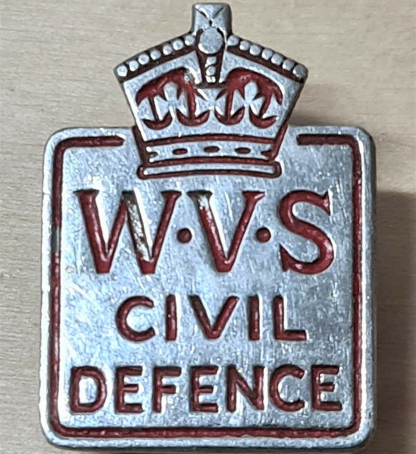 WW2 ERA BRITISH WOMEN'S VOLUNTEER SERVICE CIVIL DEFENCE UNIFORM BADGE