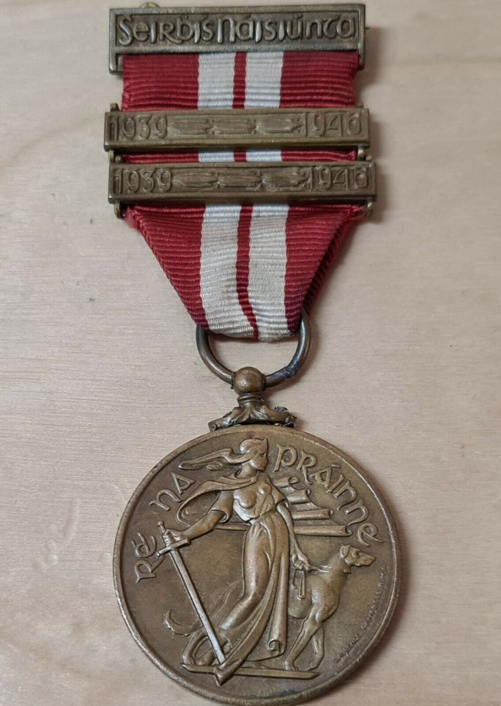 WW2 ERA IRELAND EMRGENCY SERVICES MEDAL LOCAL DEFENCE FORCES 2 BARS 1939 1946 - Image 2