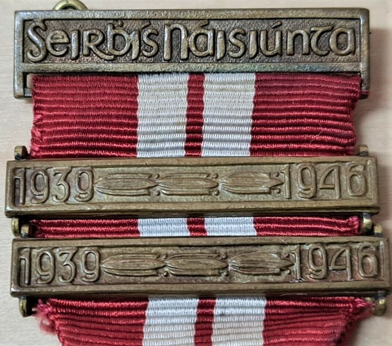 WW2 ERA IRELAND EMRGENCY SERVICES MEDAL LOCAL DEFENCE FORCES 2 BARS 1939 1946 - Image 3