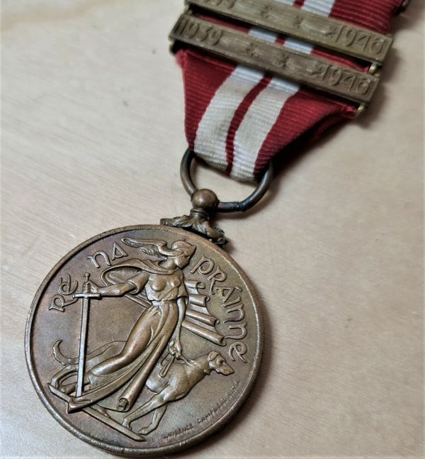 WW2 ERA IRELAND EMRGENCY SERVICES MEDAL LOCAL DEFENCE FORCES 2 BARS 1939 1946