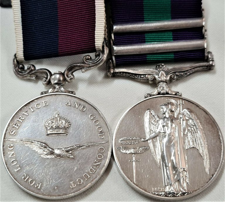 GENERAL SERVICE MEDALS MALAYA ARABIAN PENINSULA CPL BROWNING ROYAL AIR FORCE RAF - Image 4