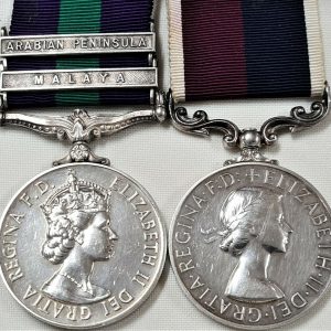 GENERAL SERVICE MEDALS MALAYA ARABIAN PENINSULA CPL BROWNING ROYAL AIR FORCE RAF