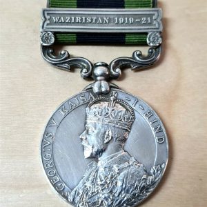 POST WW1 INDIA GENERAL SERVICE MEDAL WAZIRISTAN CAPTAIN THOMAS BROWNE & IRAQ