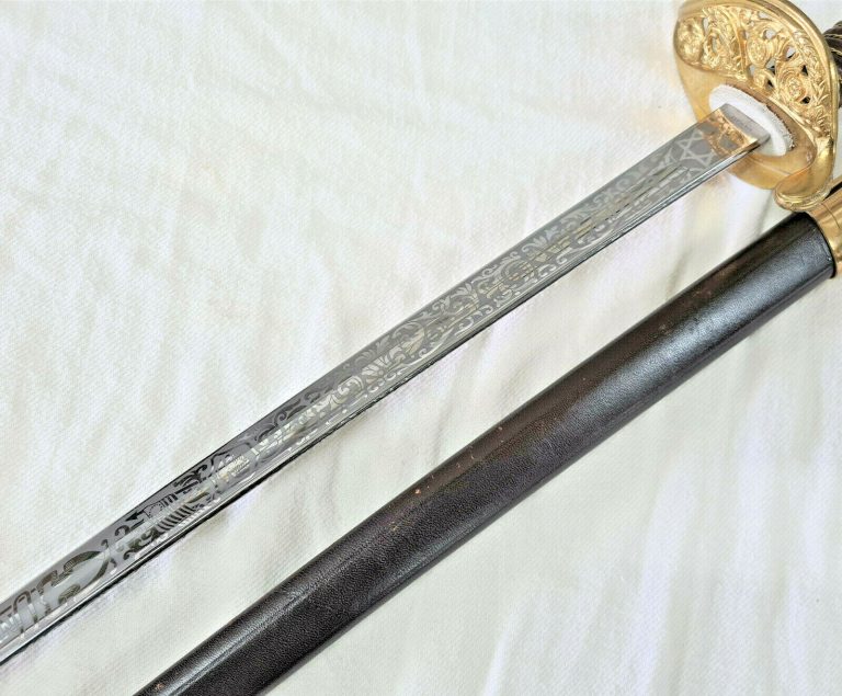 POST WW2 ERA US MARINE CORPS NCO's SWORD & SCABBARD RARE GEMSCO GERMANY USMC - Image 7