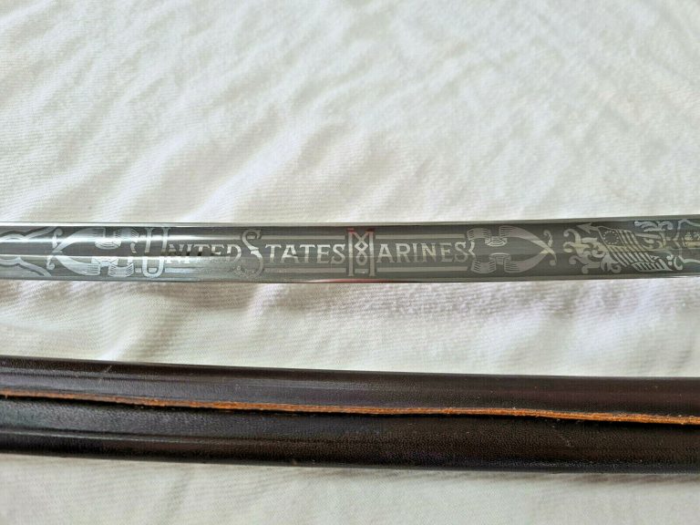 POST WW2 ERA US MARINE CORPS NCO's SWORD & SCABBARD RARE GEMSCO GERMANY USMC - Image 4